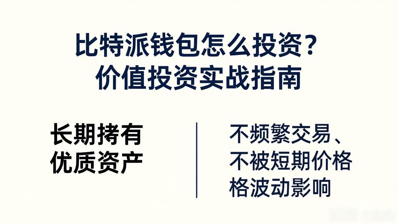 比特派钱包怎么投资？价值投资实战指南