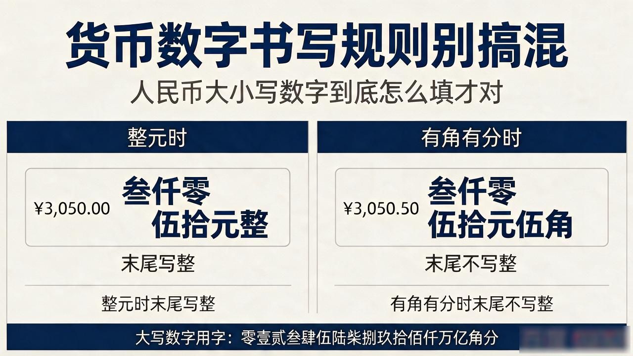 大写数字书写规范_填错发票位置返工_货币数字书写规则