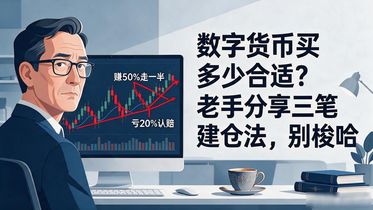 数字货币买多少合适？老手分享三笔建仓法，别梭哈
