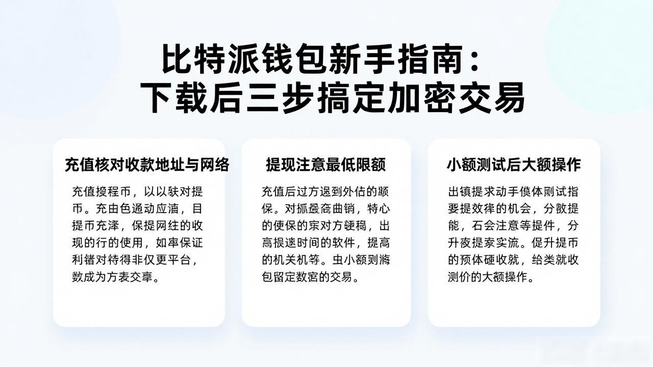比特派钱包新手指南：下载后三步搞定加密交易