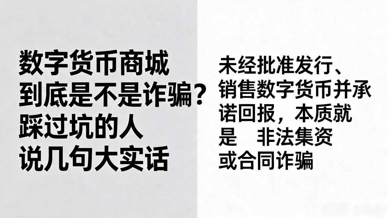 数字货币商城到底是不是诈骗？踩过坑的人说几句大实话