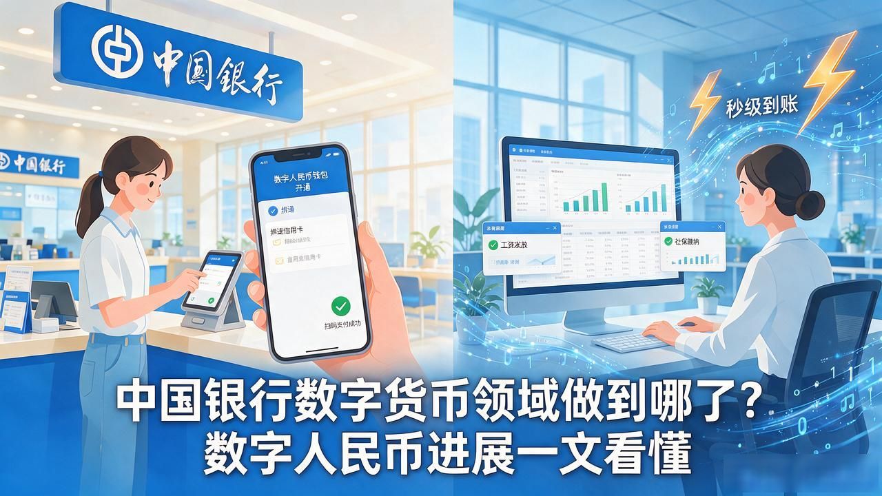 中国银行数字货币领域做到哪了？数字人民币进展一文看懂