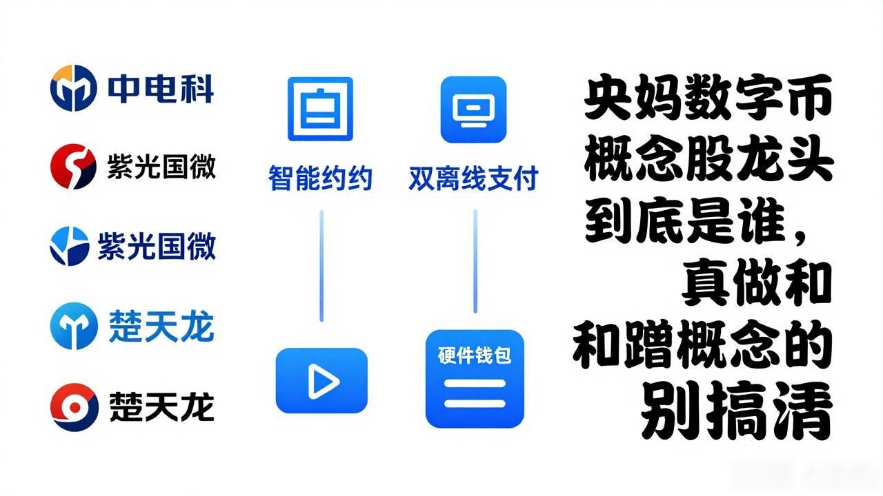 央妈数字货币概念股龙头_数字人民币运营机构上市公司_中电科紫光国微楚天龙数字人民币