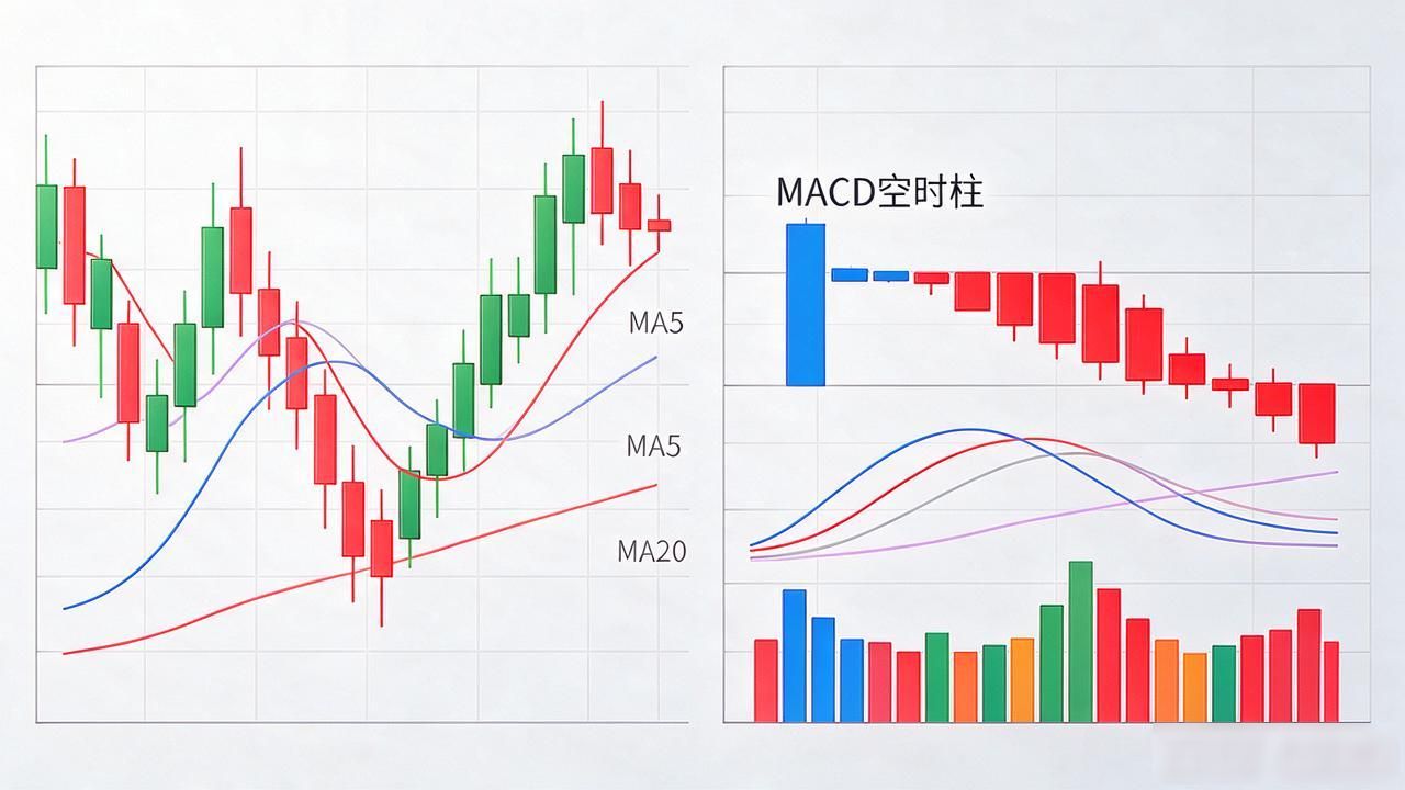 MACD空时柱_数字货币macd空时柱含义_柱子高度与颜色变化