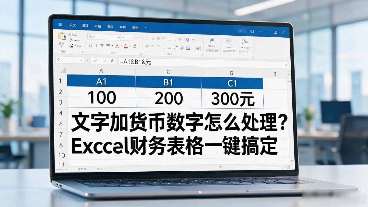 文字加货币数字怎么处理？Excel财务表格一键搞定