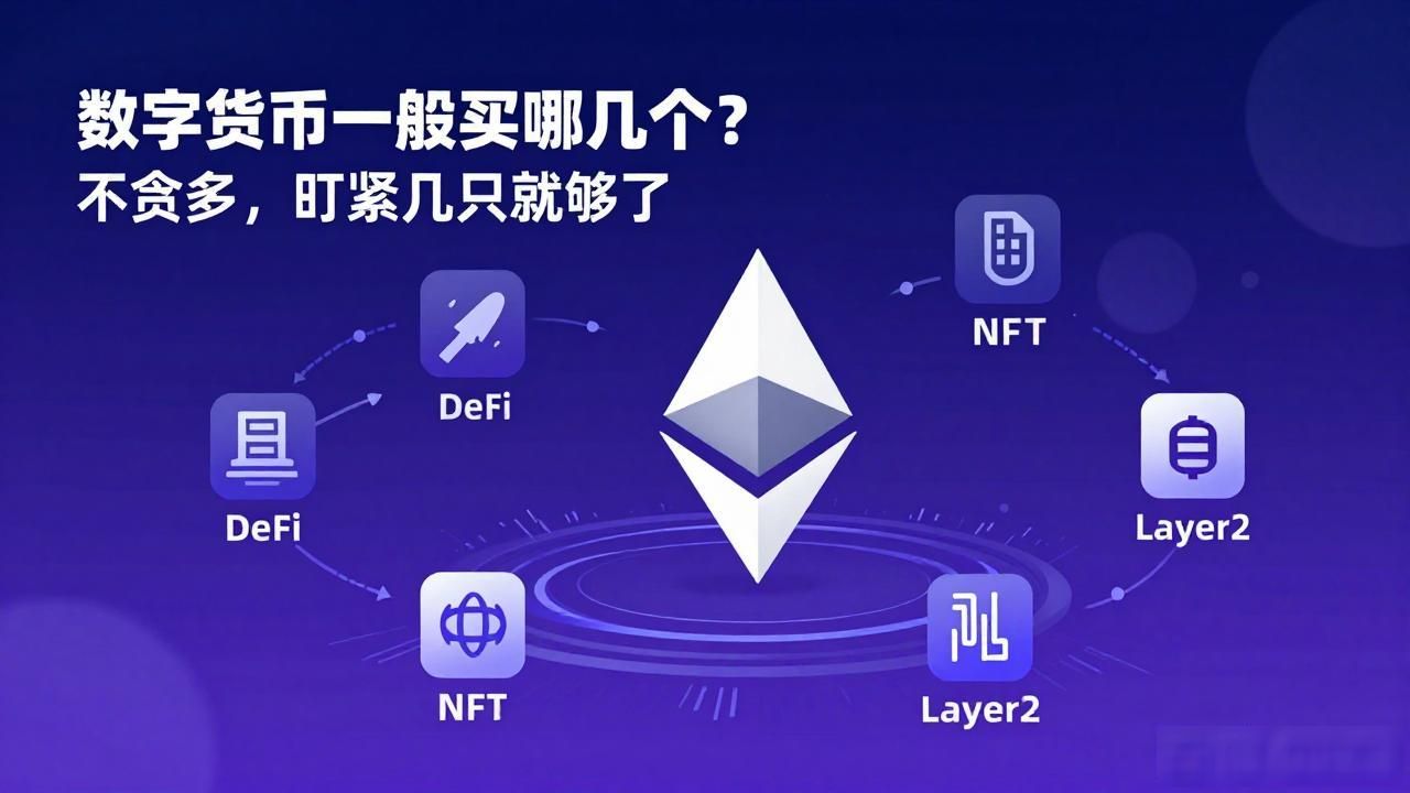 数字货币一般买哪几个？不贪多，盯紧这几只就够了