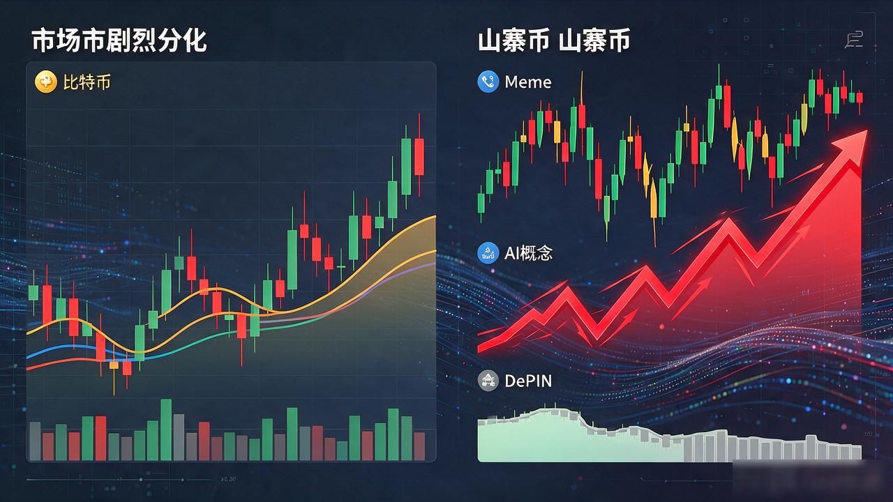 今日数字货币涨跌日评：比特币横盘蓄力，山寨币冰火两重天